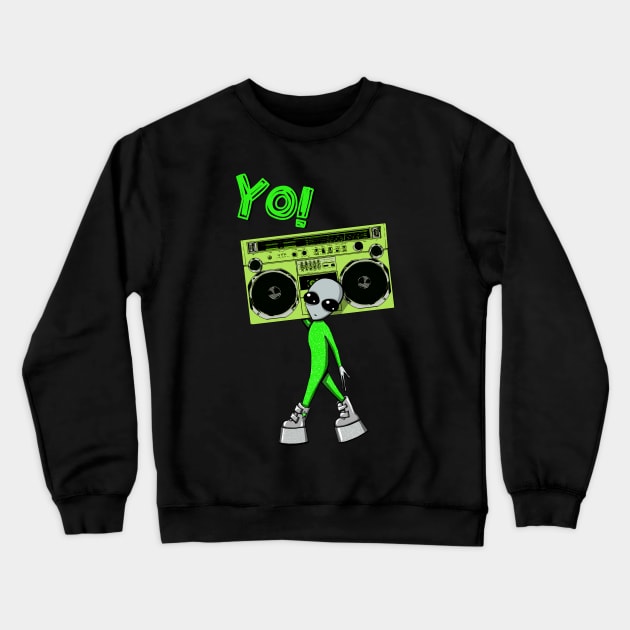 Yo alien Crewneck Sweatshirt by Simmerika